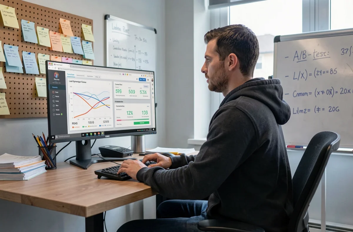 Spécialiste de performance e-commerce de Convertix analysant des données de génération de leads et de conversion
