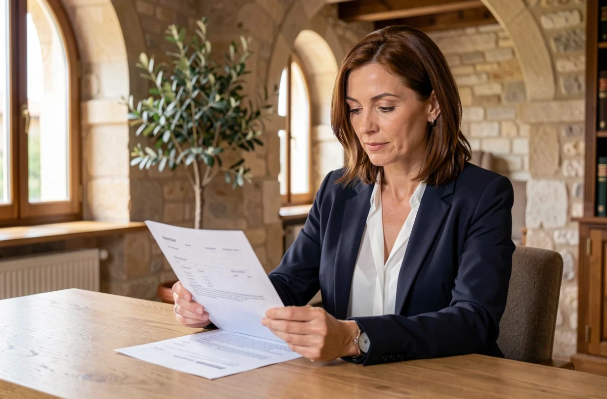 Avocate professionnelle au barreau d'Aix-en-Provence spécialisée en droit du travail assise à son bureau en pierre provençale
