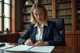 Avocate en cabinet consultant des documents administratifs pour modifier son code NAF après immatriculation